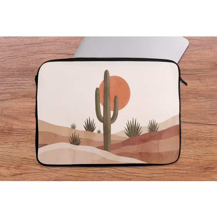 Laptophoes - Cactus - Duinen - Modern - Landschap - Groen — 2