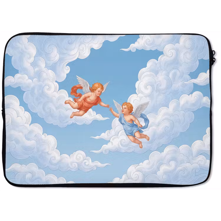 Laptophoes - Engel - Vliegend - Klassiek - Blauw — 1