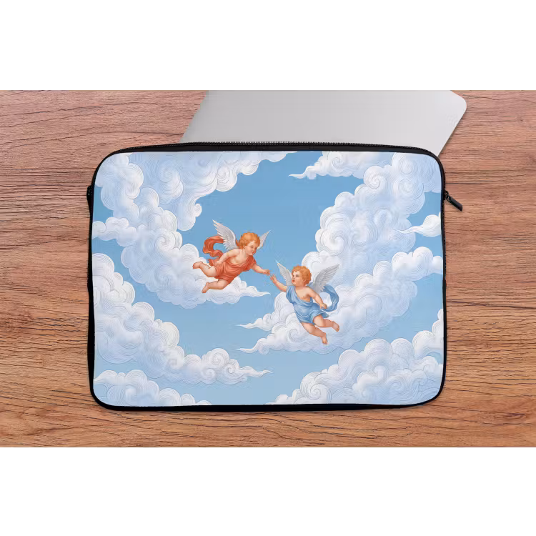 Laptophoes - Engel - Vliegend - Klassiek - Blauw — 2