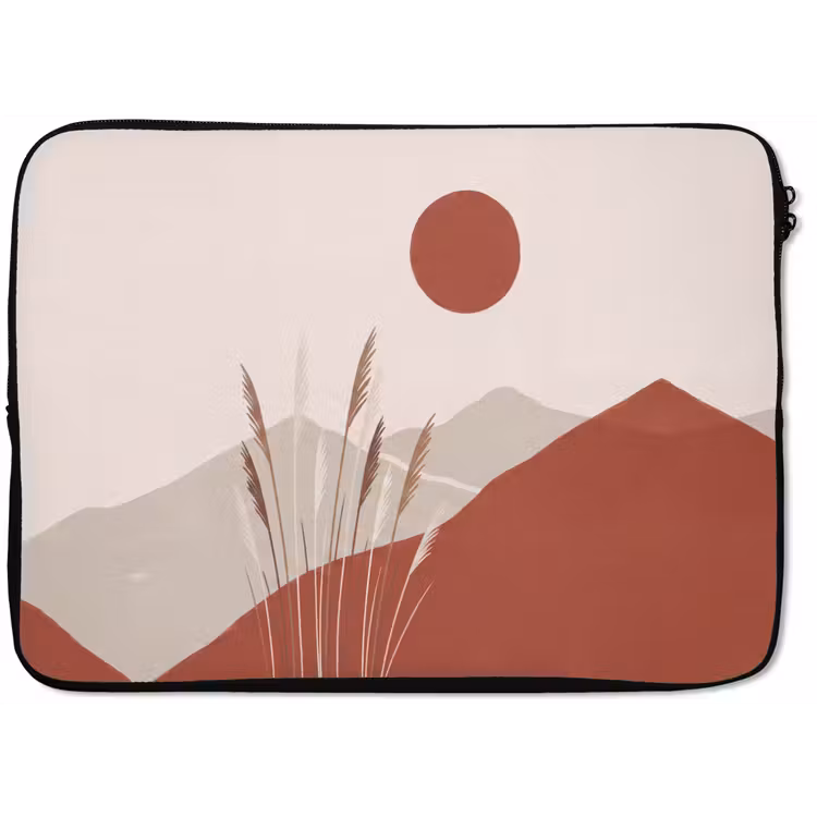 Laptophoes - Gras - Landschap - Natuur - Abstract - Beige — 1