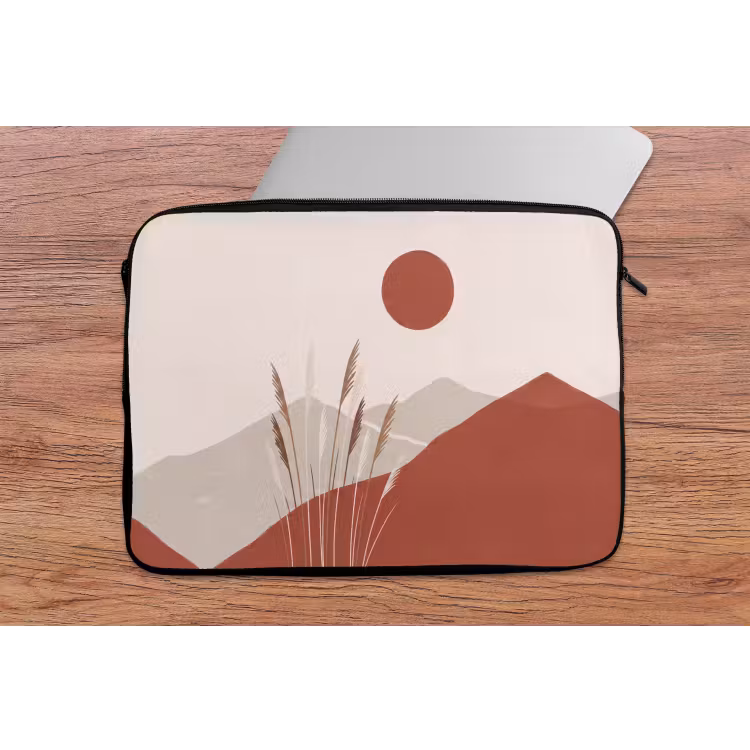 Laptophoes - Gras - Landschap - Natuur - Abstract - Beige — 2