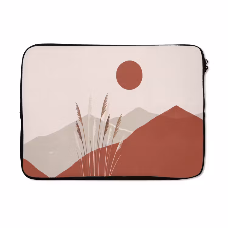 Laptophoes - Gras - Landschap - Natuur - Abstract - Beige — 5