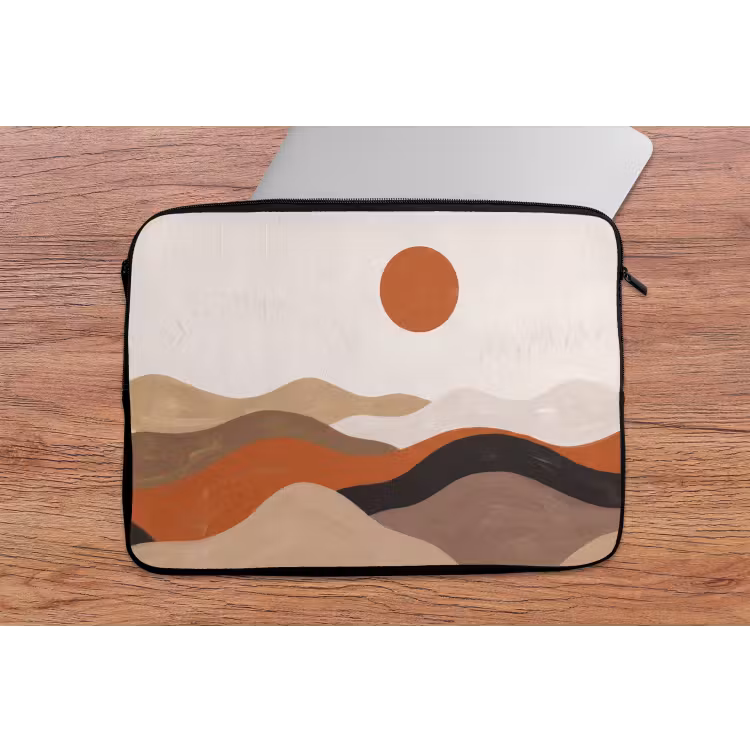 Laptophoes - Landschap - Heuvels - Zon - Abstract - Oranje — 2