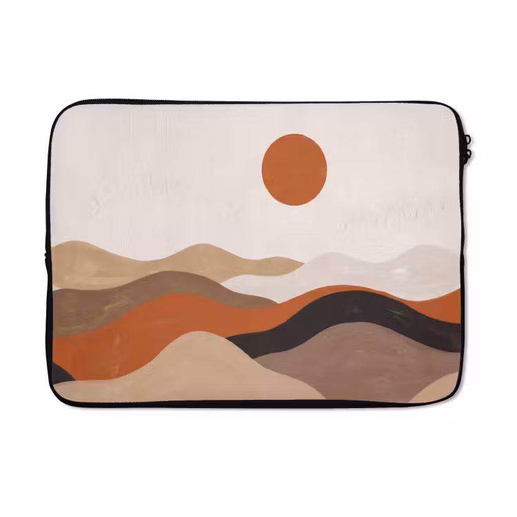 Laptophoes - Landschap - Heuvels - Zon - Abstract - Oranje — 5