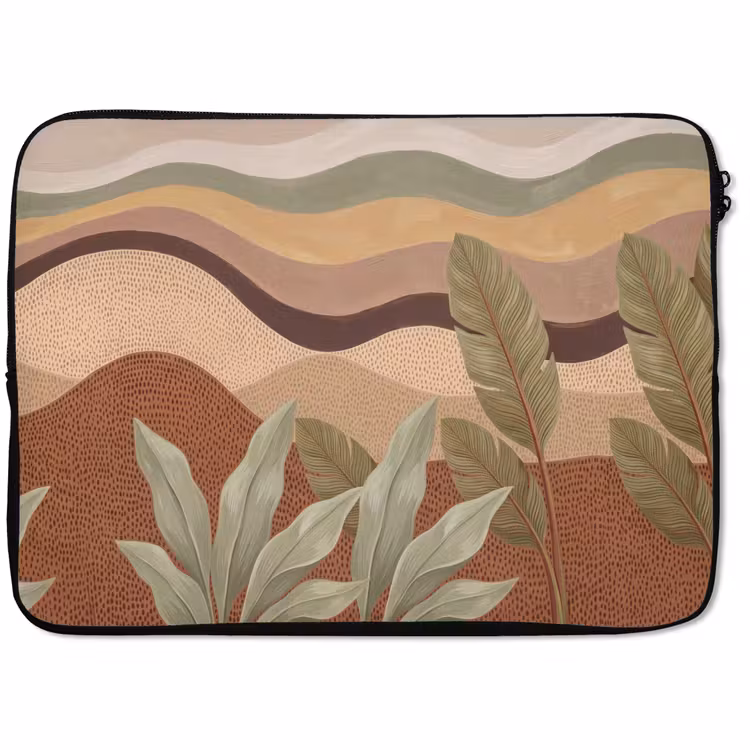 Laptophoes - Natuur - Bladeren - Landschap - Abstract - Aardetinten — 1