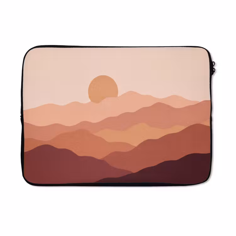 Laptophoes - Natuur - Heuvels - Abstract - Modern - Oranje — 5