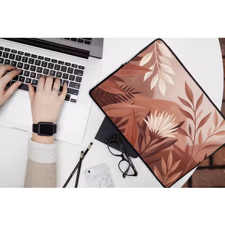 Laptophoes - Planten - Bladeren - Botanisch - Modern - Bruin — 3