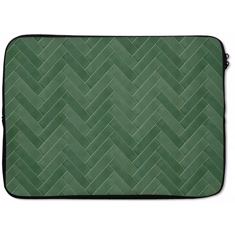 Laptophoes - Visgraat - Wandtegel - Bosgroen — 1
