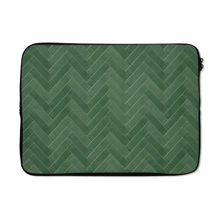 Laptophoes - Visgraat - Wandtegel - Bosgroen — 5