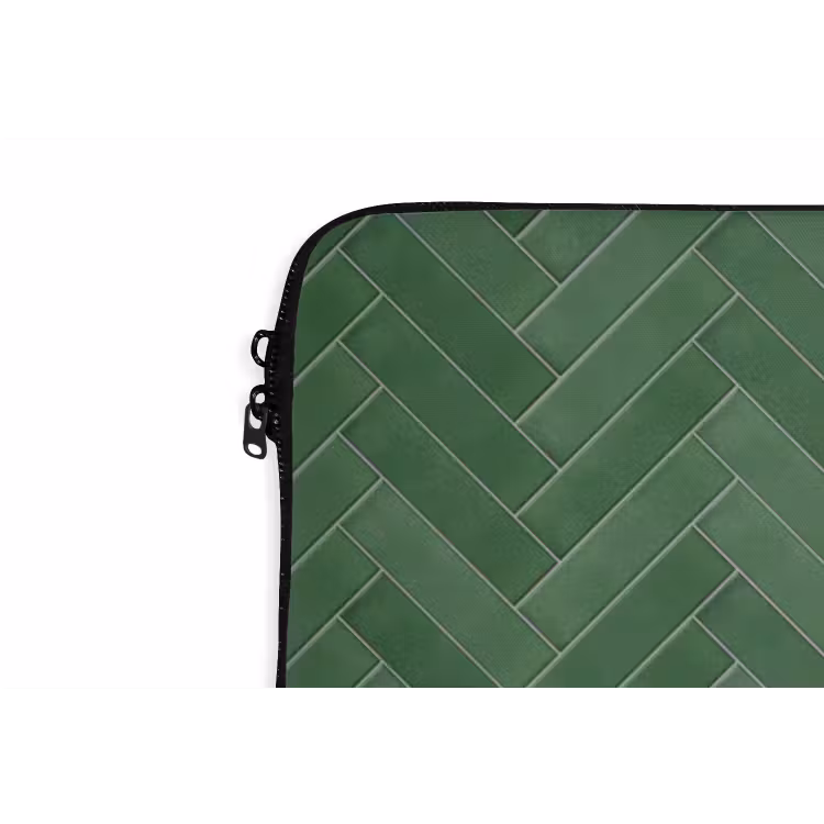 Laptophoes - Visgraat - Wandtegel - Bosgroen — 6