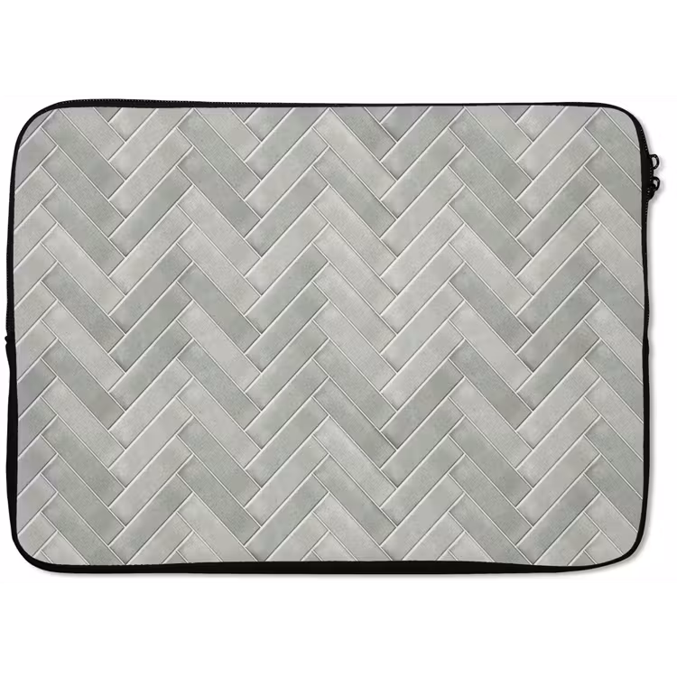 Laptophoes - Visgraat - Wandtegel - Grijs — 1