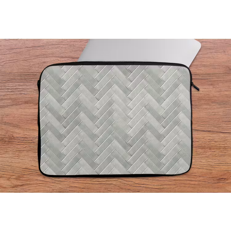 Laptophoes - Visgraat - Wandtegel - Grijs — 2