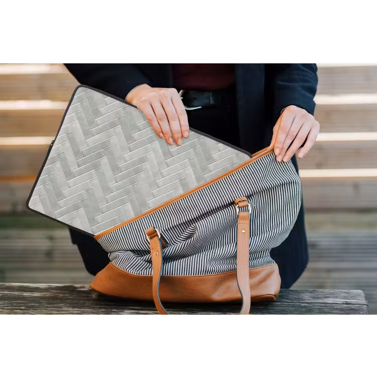 Laptophoes - Visgraat - Wandtegel - Grijs — 4