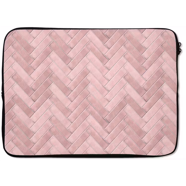 Laptophoes - Visgraat - Wandtegel - Lichtroze — 1