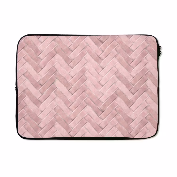 Laptophoes - Visgraat - Wandtegel - Lichtroze — 5