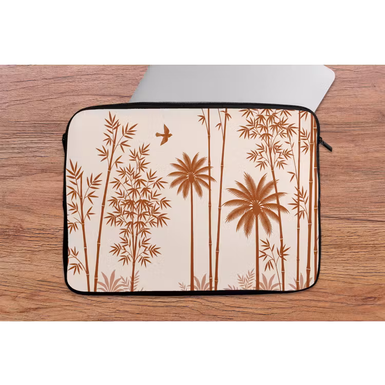 Laptophoes - Vogel - Boom - Tropisch - Minimalistisch - Bruin — 2