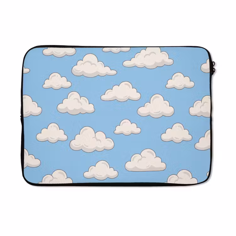 Laptophoes - Wolk - Cartoon - Lucht - Blauw - Wit — 5