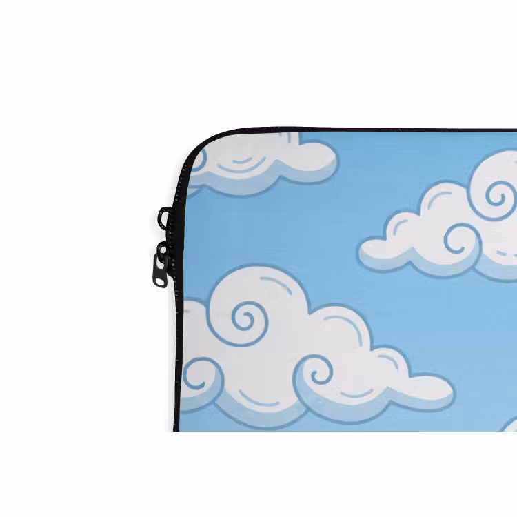Laptophoes - Wolk - Lucht - Cartoon - Blauw - Wit — 6