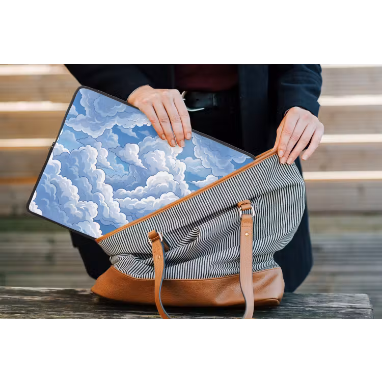 Laptophoes - Wolken - Hemel - Abstract - Wit — 4