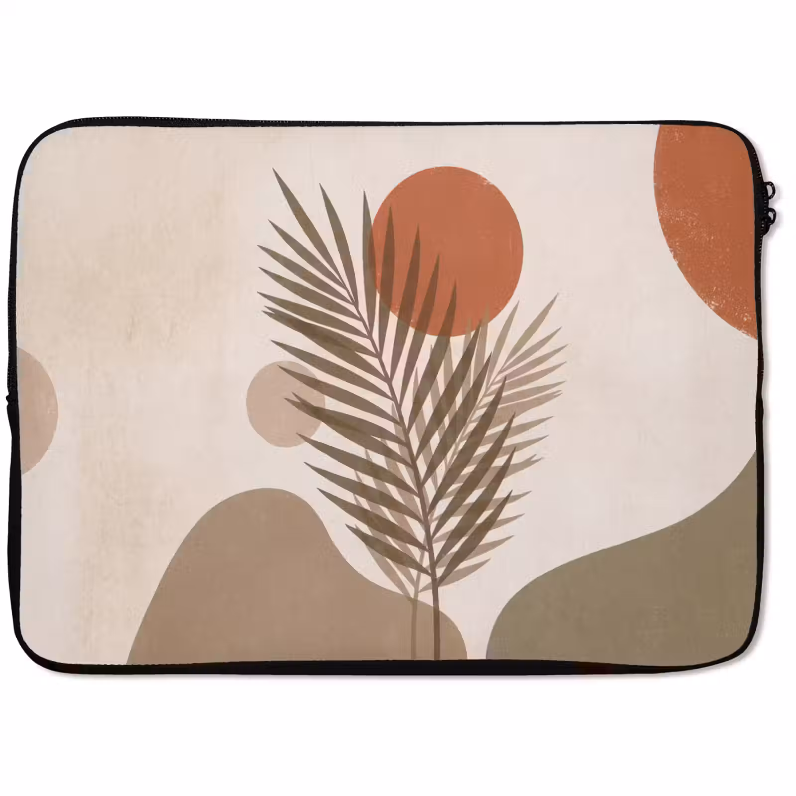 Laptophoes - Planten - Bladeren - Abstract - Modern - Beige — 1