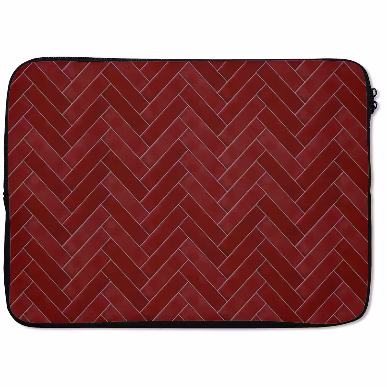 Laptophoes - Visgraat - Wandtegel - Bordeaux - Rood — 1