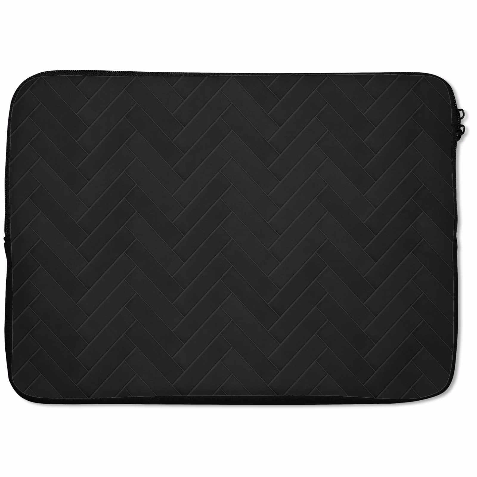 Laptophoes - Visgraat - Wandtegel - Mat - Zwart — 1