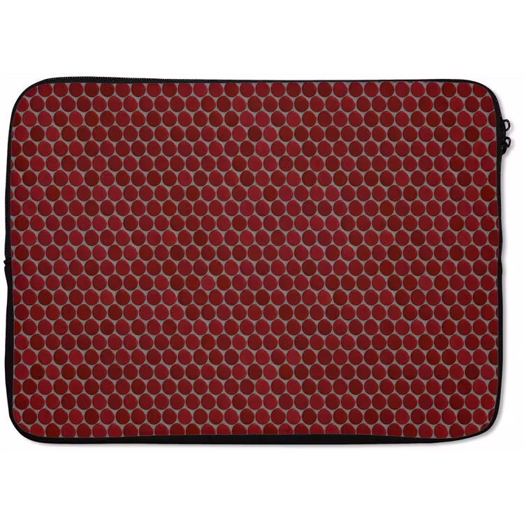Laptophoes - Penny - Mozaïek - Rond - Rood — 1