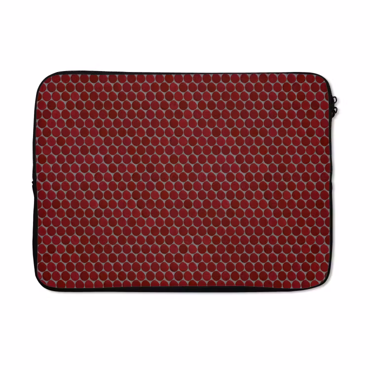 Laptophoes - Penny - Mozaïek - Rond - Rood — 5