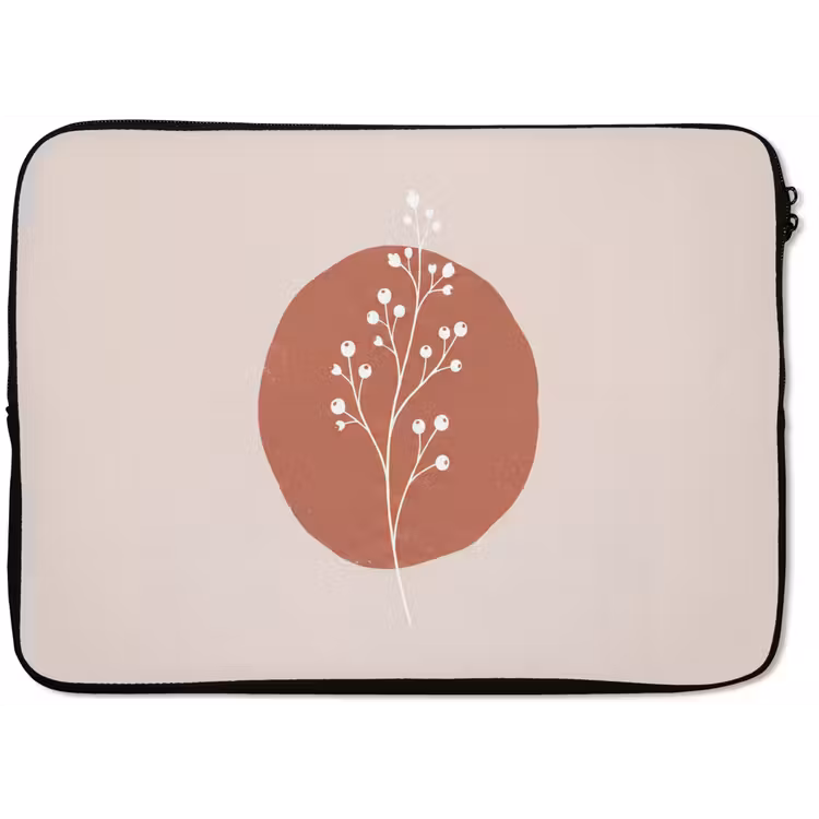 Laptophoes - Plant - Tak - Abstract - Modern - Wit — 1
