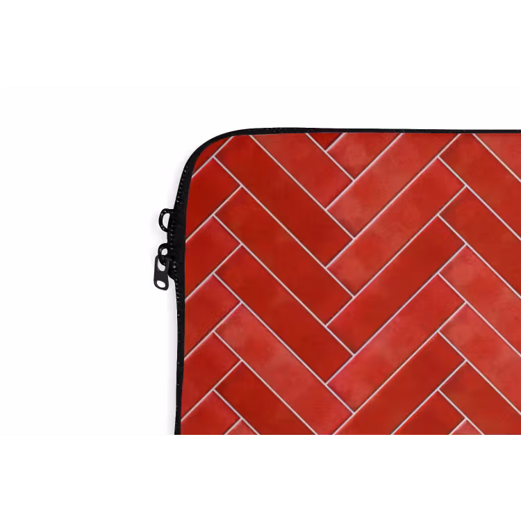 Laptophoes - Visgraat - Tegel - Rood — 6
