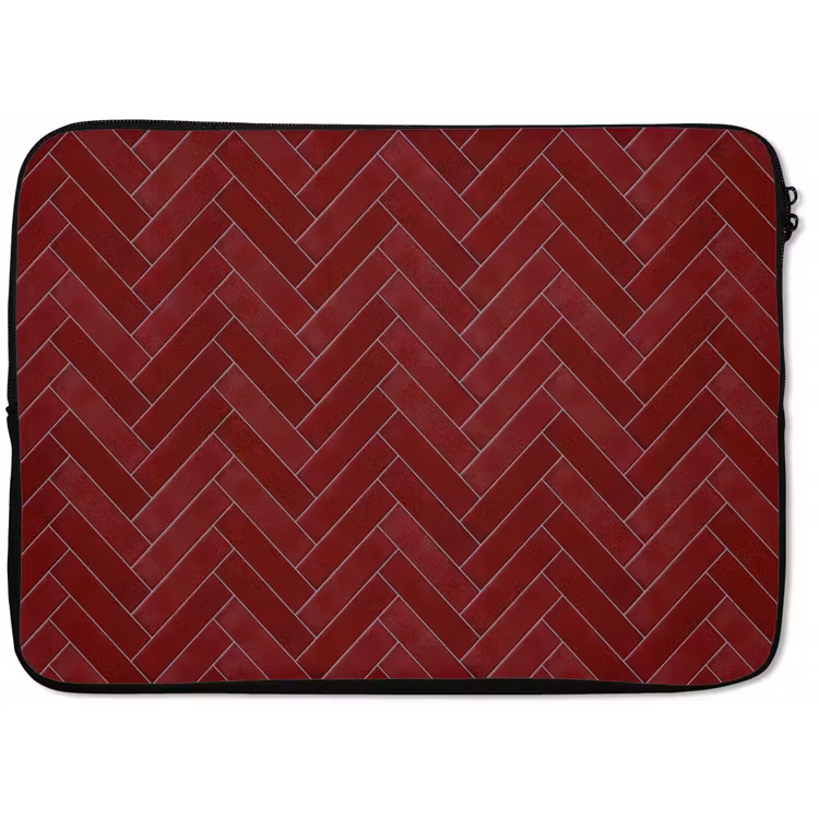 Laptophoes - Visgraat - Wandtegel - Bordeaux - Rood — 1