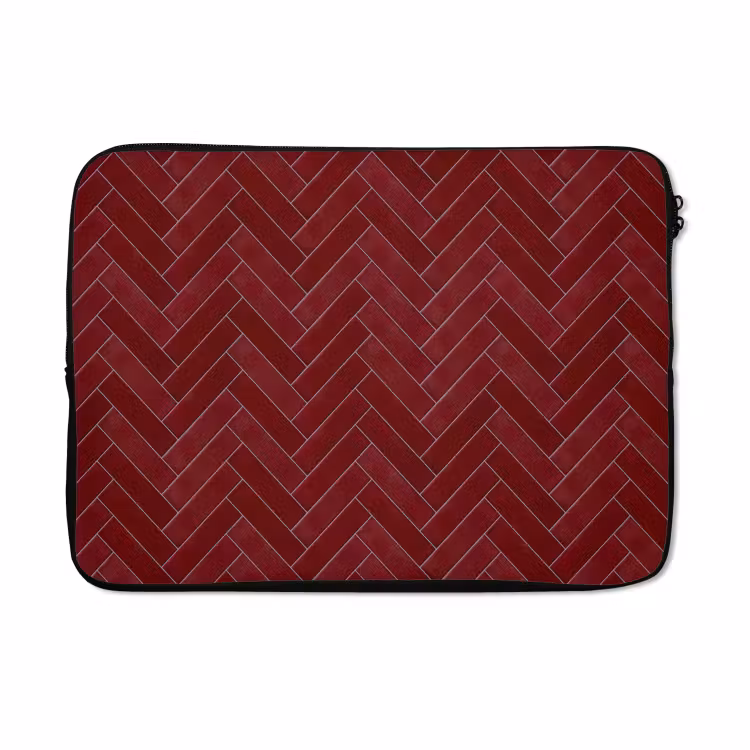 Laptophoes - Visgraat - Wandtegel - Bordeaux - Rood — 5