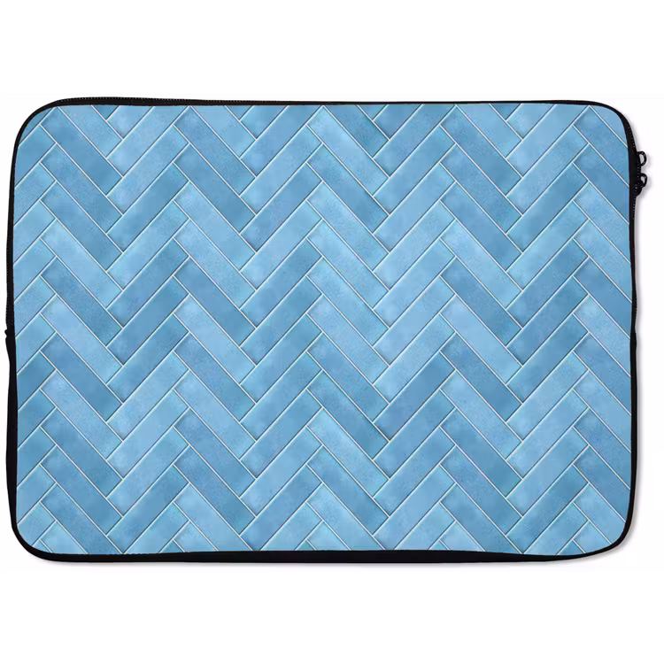 Laptophoes - Visgraat - Wandtegel - Lichtblauw — 1