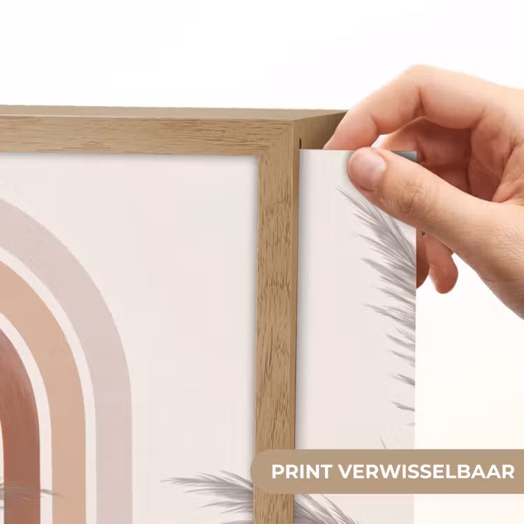 Lightbox - Wandlamp - Abstract - Bogen - Plant - Boho - Beige — 5