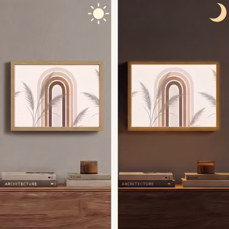 Lightbox - Wandlamp - Abstract - Bogen - Plant - Boho - Beige — 6