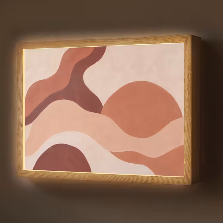 Lightbox - Wandlamp - Abstract - Vormen - Organisch - Aardetinten - Modern — 1