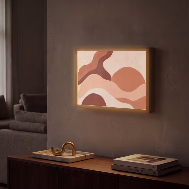 Lightbox - Wandlamp - Abstract - Vormen - Organisch - Aardetinten - Modern — 2