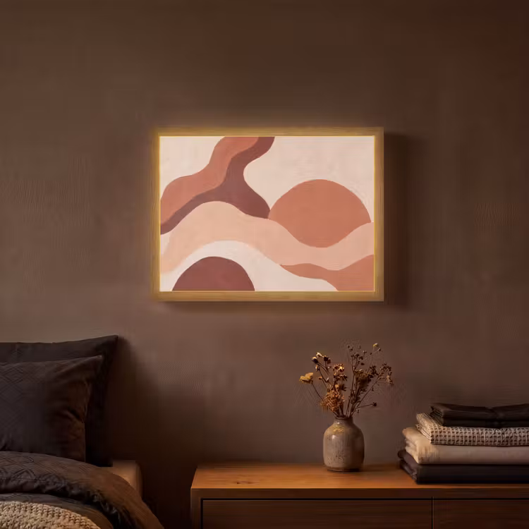 Lightbox - Wandlamp - Abstract - Vormen - Organisch - Aardetinten - Modern — 3