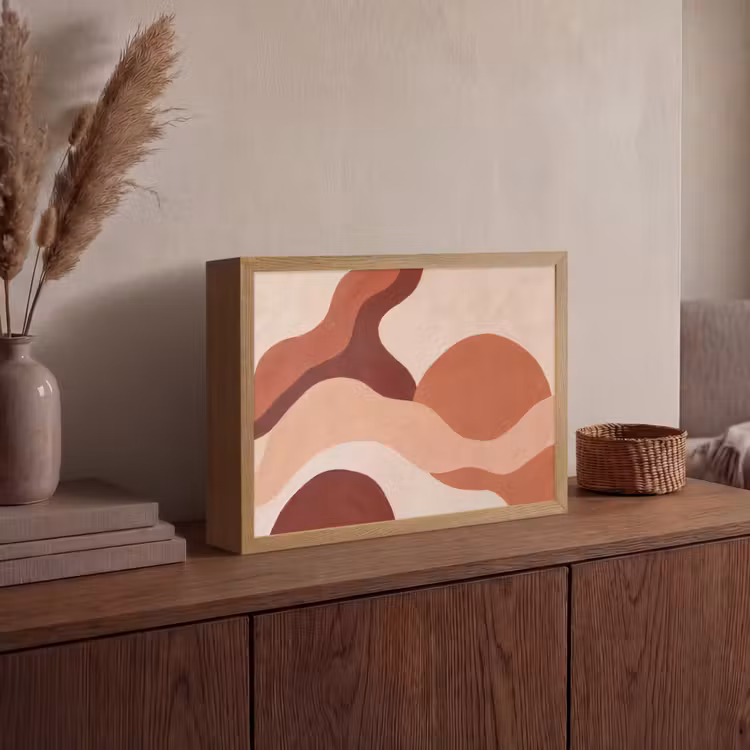 Lightbox - Wandlamp - Abstract - Vormen - Organisch - Aardetinten - Modern — 4