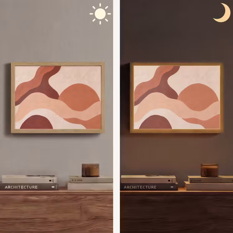 Lightbox - Wandlamp - Abstract - Vormen - Organisch - Aardetinten - Modern — 6