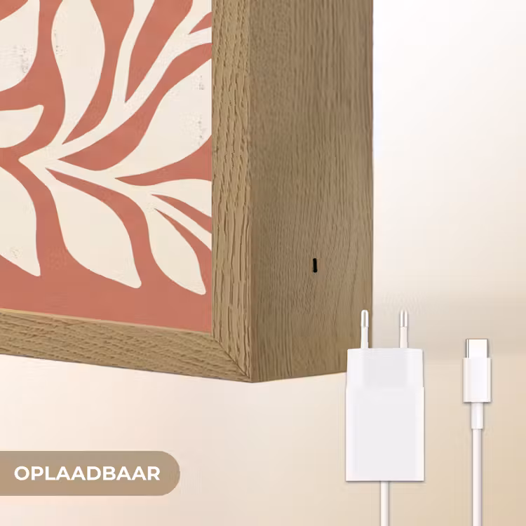 Lightbox - Wandlamp - Bloemen - Abstract - Modern - Beige - Natuur — 7
