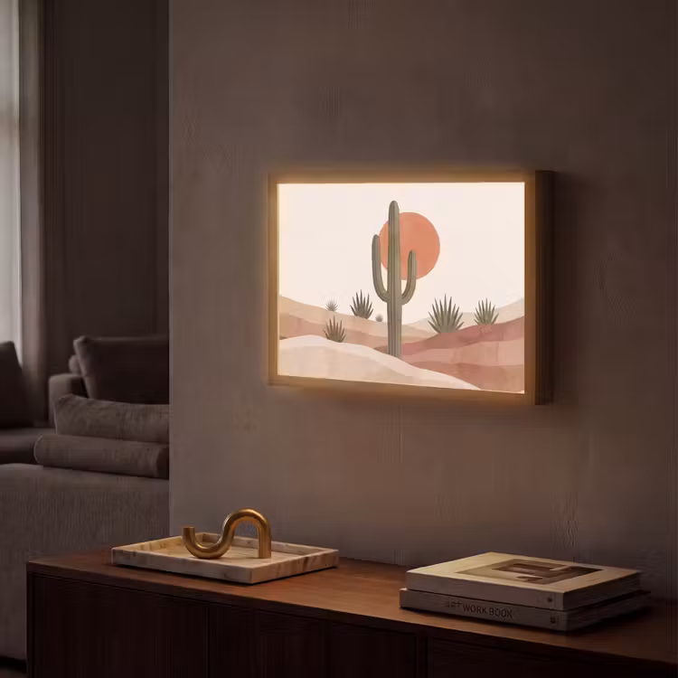 Lightbox - Wandlamp - Cactus - Duinen - Modern - Landschap - Groen — 2