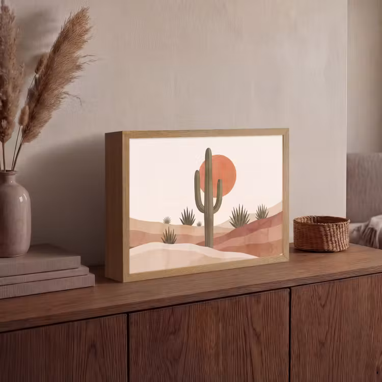 Lightbox - Wandlamp - Cactus - Duinen - Modern - Landschap - Groen — 4