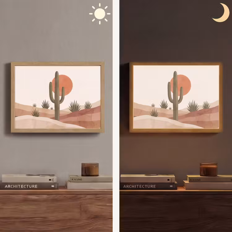 Lightbox - Wandlamp - Cactus - Duinen - Modern - Landschap - Groen — 6