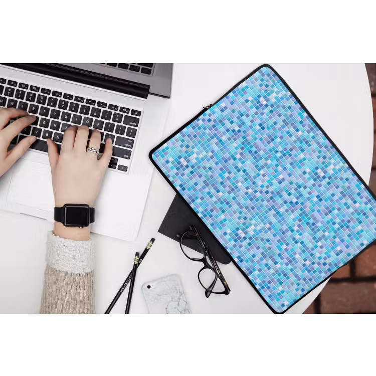 Laptophoes - Mozaïek - Patroon - Turquoise — 3