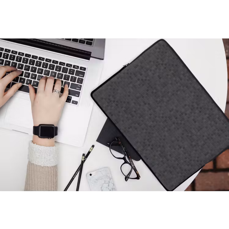 Laptophoes - Mozaïek - Patroon - Zwart — 3