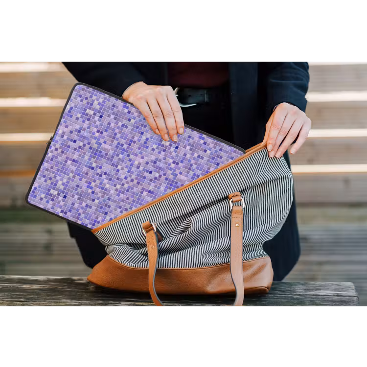 Laptophoes - Mozaïek - Tegels - Lila - Amethist — 4
