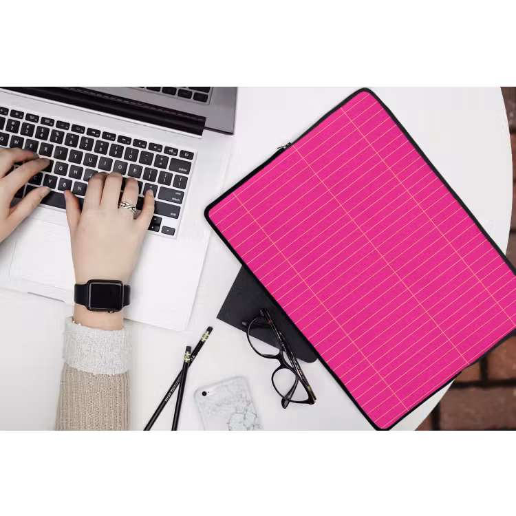 Laptophoes - Patroon - Tegel - Magenta - Roze — 3