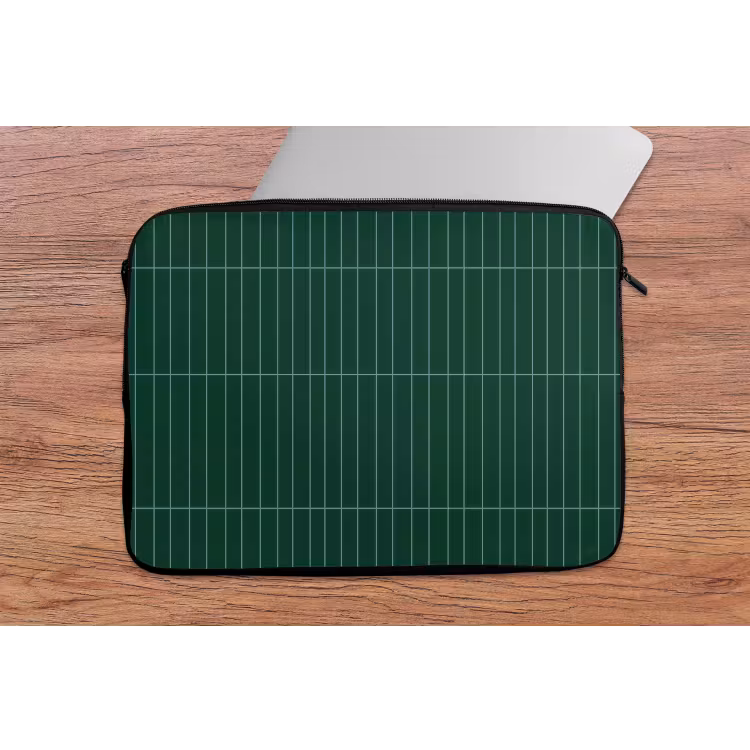 Laptophoes - Patroon - Tegels - Donkergroen — 2