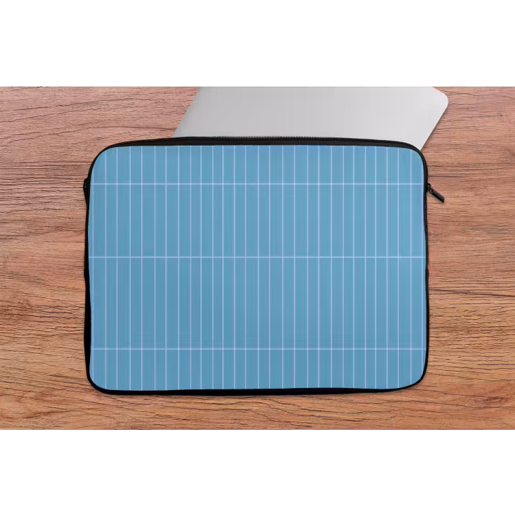 Laptophoes - Tegel - Langwerpig - Patroon - Blauw — 2
